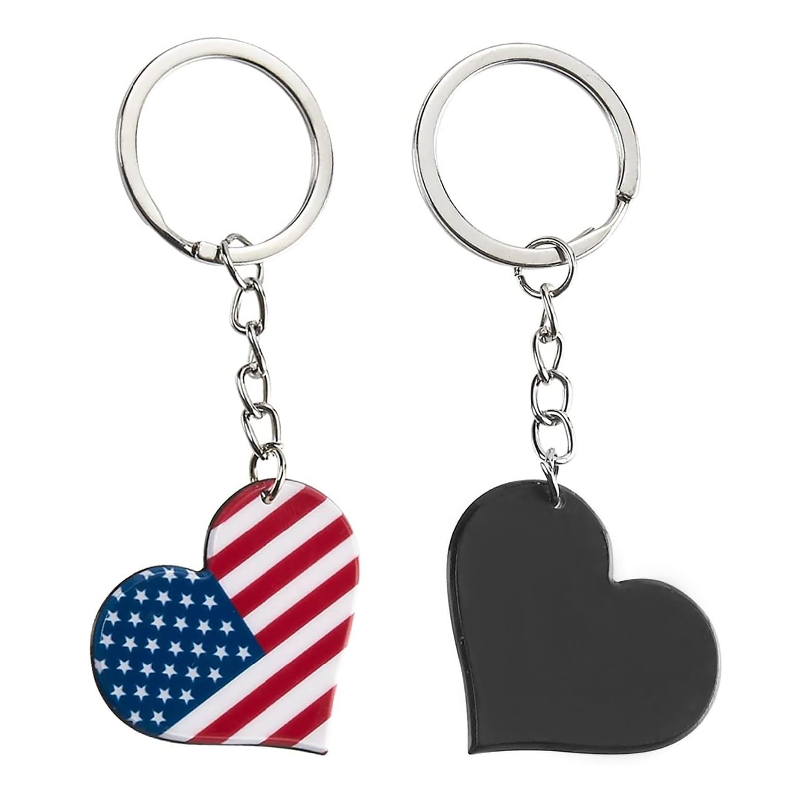 Juvale 24 Pack American Flag Keychain - Patriotic Key Ring for Backpacks & Gifts | 4th of July Party Favors & Independence Day Decor