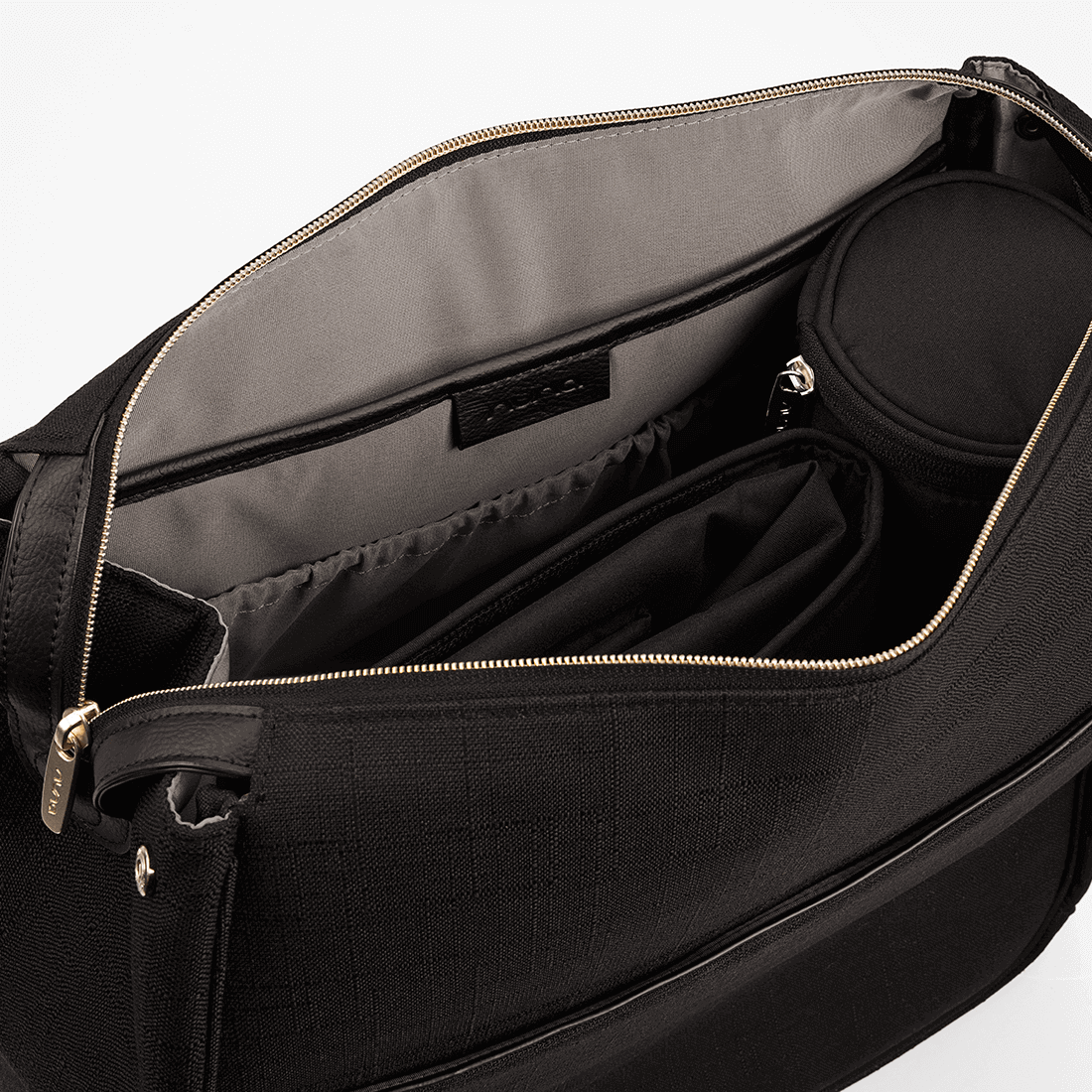 Nuna Premium Diaper Bag in Caviar - Stylish & Spacious Baby Essentials Organizer for Travel, Outings, and Everyday Use