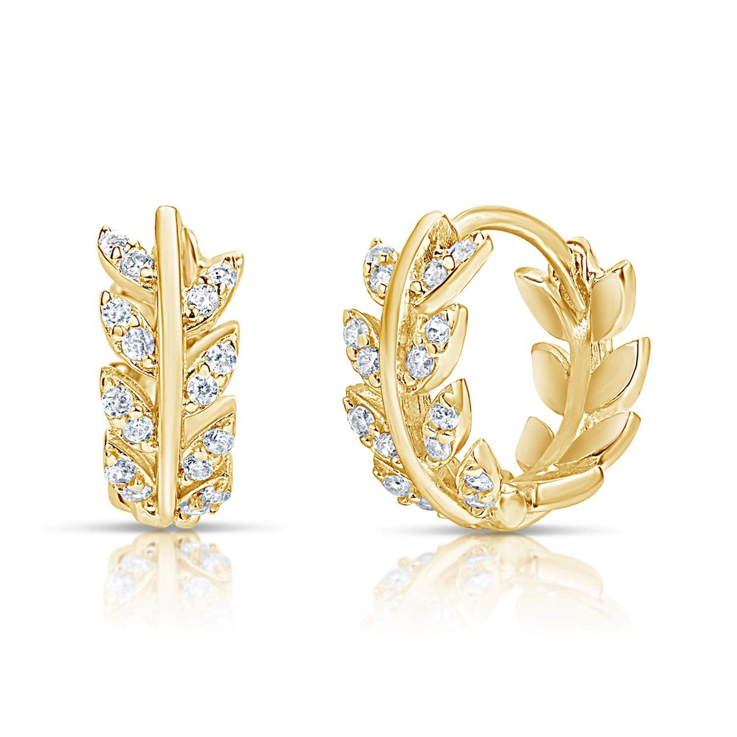 Goddess Leaf Huggies - Comfortable & Stylish Earrings for Women | Perfect for Everyday Wear, Parties & Special Occasions