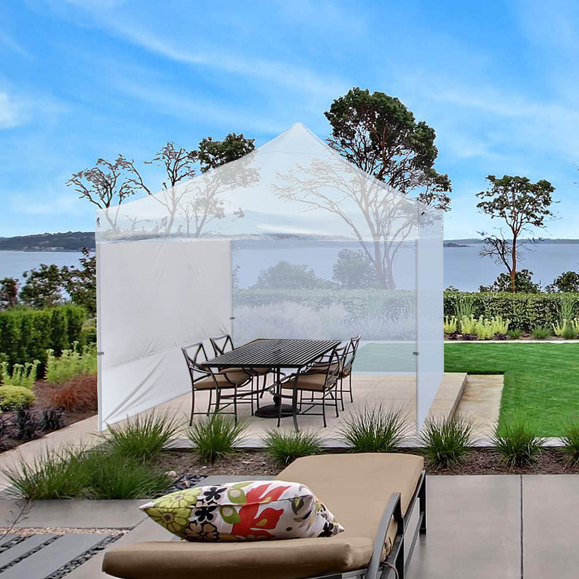 1 Pack Side Wall for 10x10 Ft EZ Pop Up Canopy Tent - UV50+ Sun Protection for Outdoor Events, Picnics, and Backyard Parties