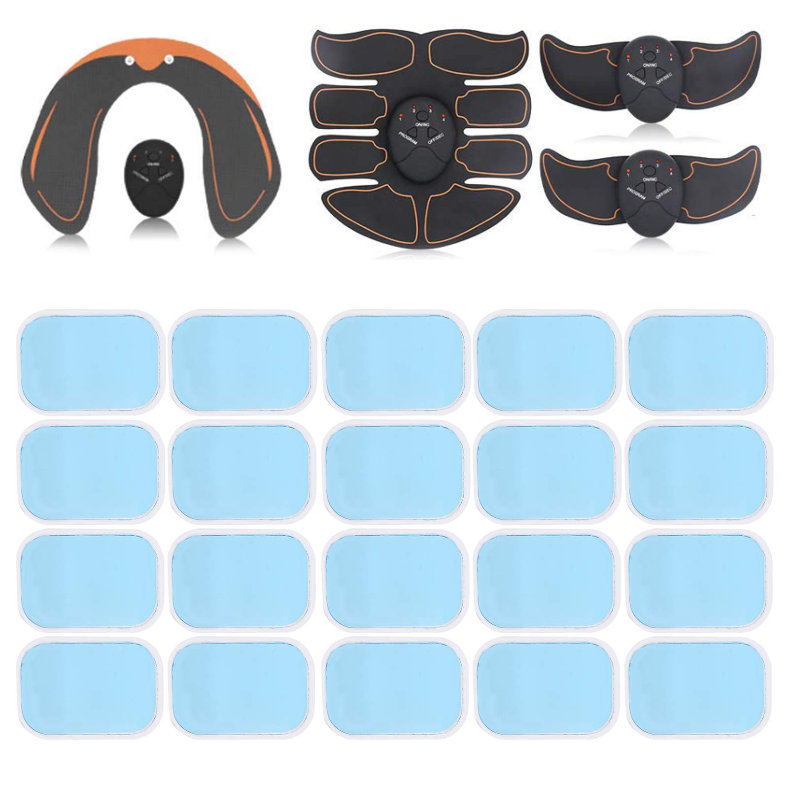 ABS Gel Pads - 20pcs/10 Packs Replacement Gel for Waist Trimmer Belt | AB Trainer Accessories | Perfect for Home Gym Workouts & Core Training