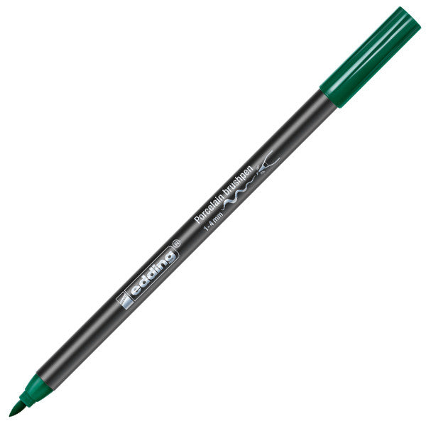 edding 4200 Porcelain Brush Pen - White Paint Marker for Ceramics, Glass & DIY Crafts - Perfect for Pottery, Mugs & Home Decor Projects
