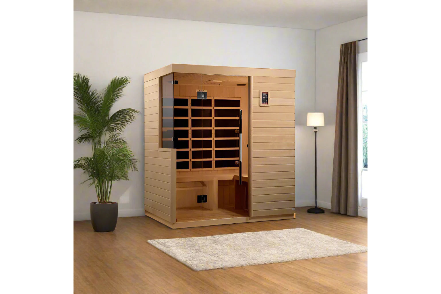 Golden Designs Bilbao 3-Person Ultra Low EMF FAR Infrared Sauna for Home Spa, Relaxation & Detox Therapy - Perfect for Wellness & Recovery