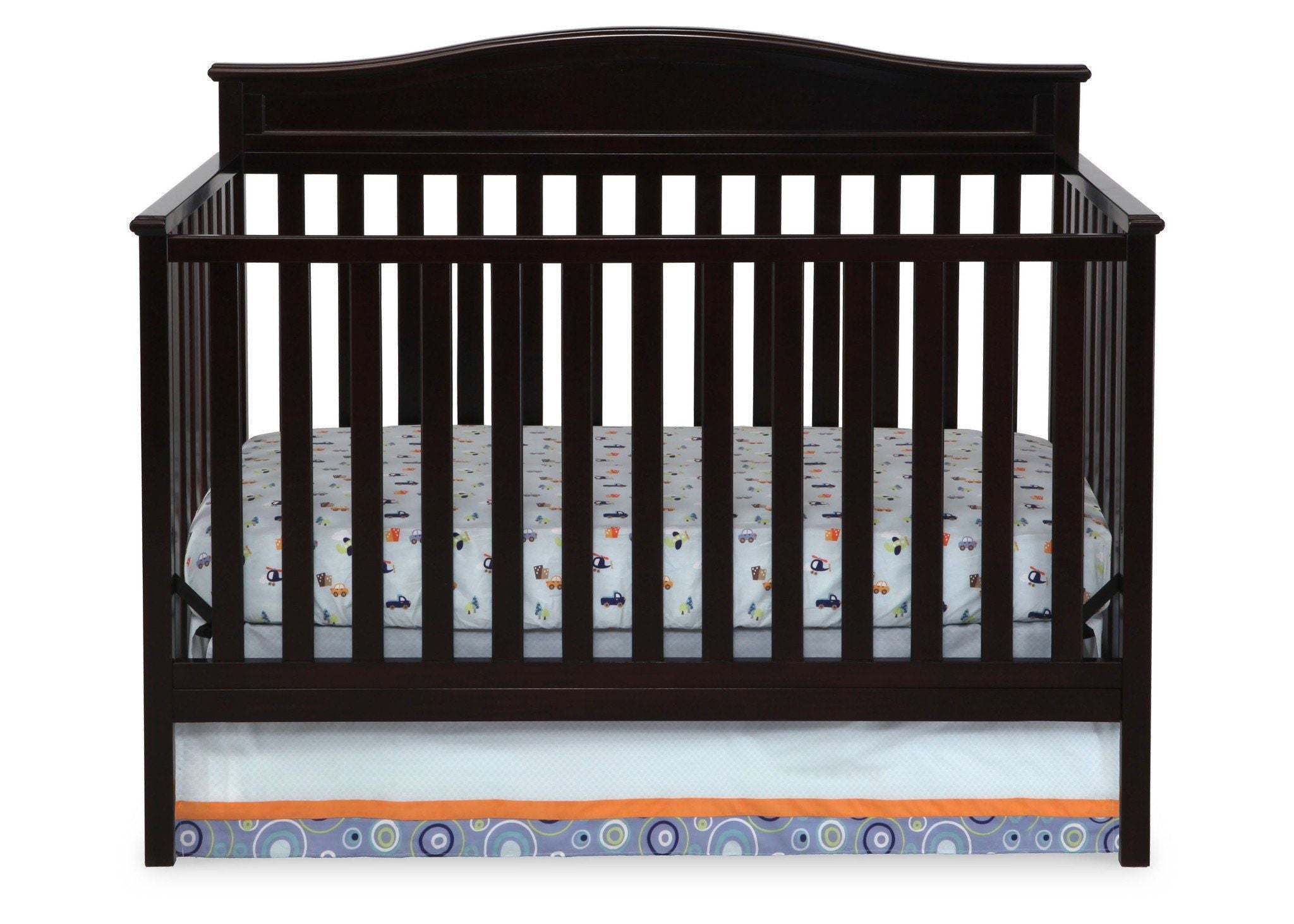 Larkin 4-in-1 Convertible Baby Crib - Toddler Bed, Daybed & Full-Size Bed - Safe & Stylish Nursery Furniture for Newborns to Teens - Perfect for Bedrooms, Daycare & Guest Rooms