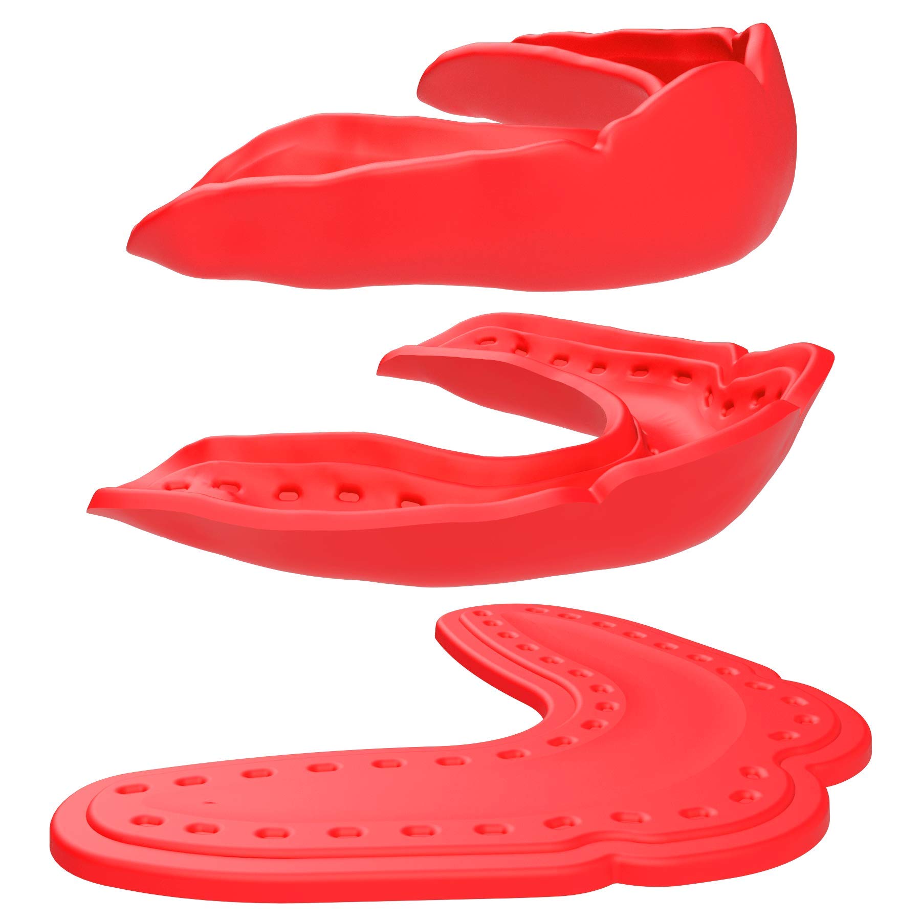 Shock Doctor 8700 Adult Ultra Microfit Mouthguard - Red - Best Protective Mouth Guard for Football, Boxing, MMA & Contact Sports