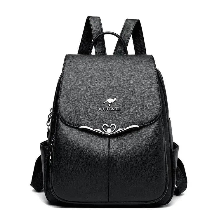 Stylish Genuine Leather Women's School Backpack - Durable Laptop Bag for College, Work & Travel - Perfect for Students & Professionals