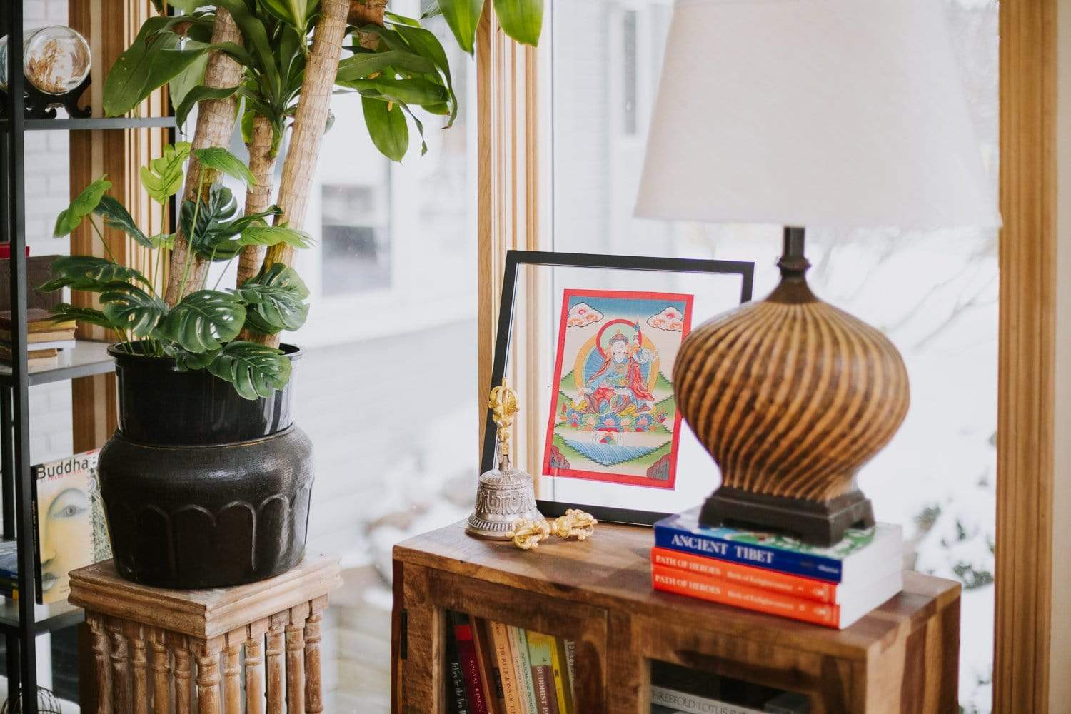 Authentic Guru Rinpoche Thangka Painting - Handmade Tibetan Buddhist Wall Art for Meditation & Spiritual Decor | Perfect for Home Altar, Yoga Studio & Sacred Spaces