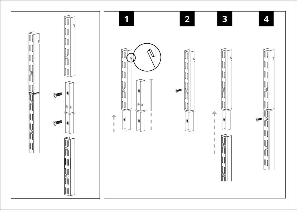 1148mm Extension Hang Standard & Adapter - Perfect for Home, Office, and Retail Display Organization