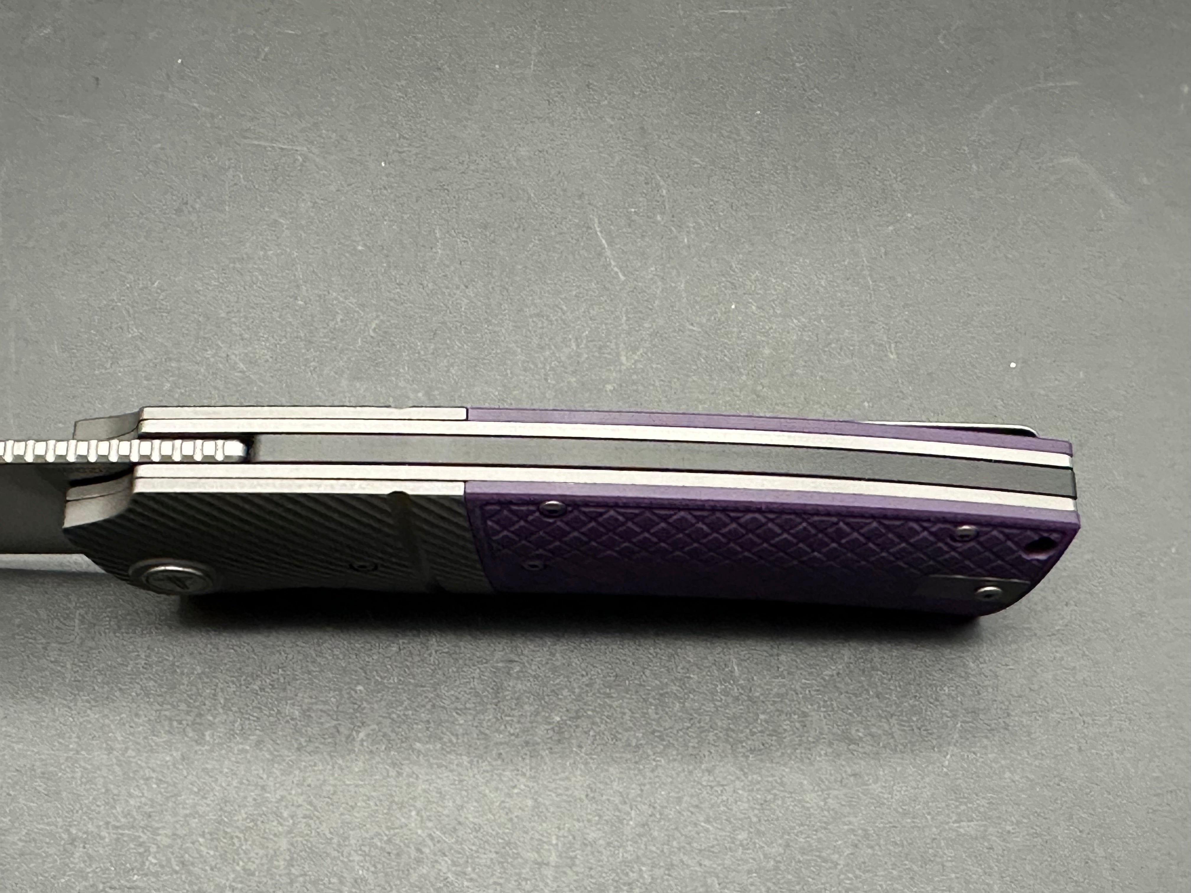 SHOOZIZ XUN122 Folding Pocket Knife with Purple G10 Handle & 14C28N Stainless Steel Blade - Perfect for Camping, Hiking, and Outdoor Adventures