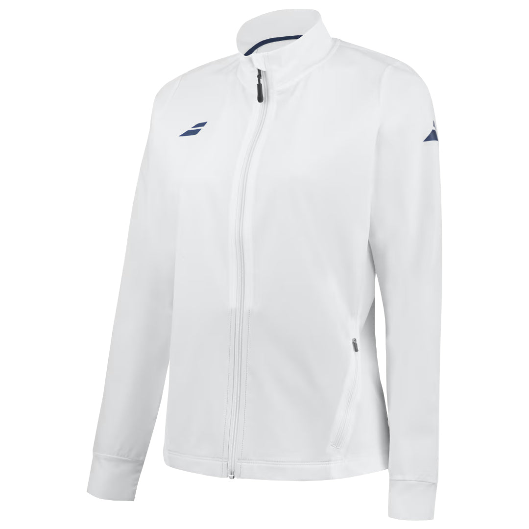 Babolat Women's Play Jacket - Lightweight Tennis Jacket for Women, White - Perfect for Tennis Matches & Outdoor Sports Activities