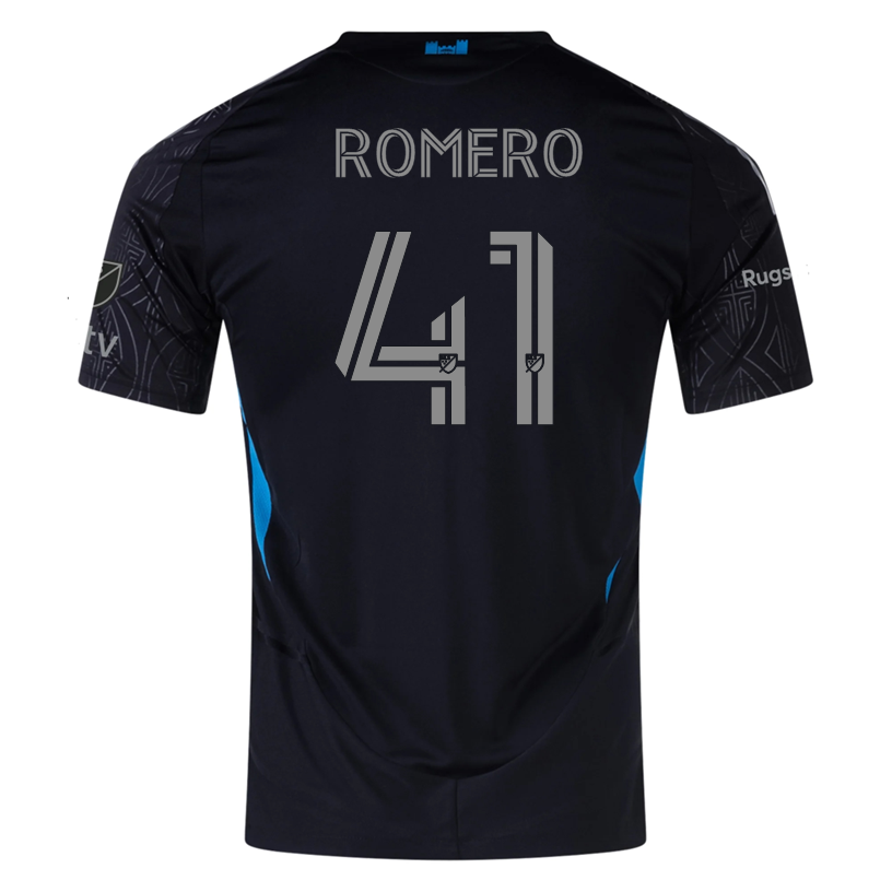 Adidas Brian Romero Charlotte FC Authentic Away Soccer Jersey 2025-2026 Season - Black - Official MLS Player Jersey for Fans & Collectors - Perfect for Game Day, Tailgating & Sports Memorabilia Display