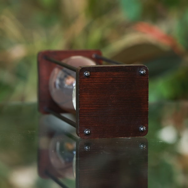 Premium Wooden Square Hourglass Kit with Black Metal Spindles - Perfect for Home Decor, Office Desk, Meditation Timer & Unique Gift Idea