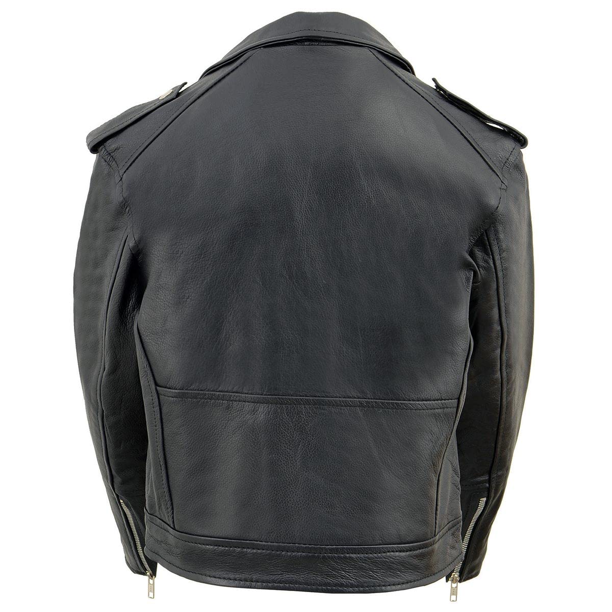 Milwaukee LKK1920 Boys Black Classic Leather Biker Jacket with Patch Pockets | Motorcycle Riding Jacket for Kids | Perfect for Riding, School, and Outdoor Adventures