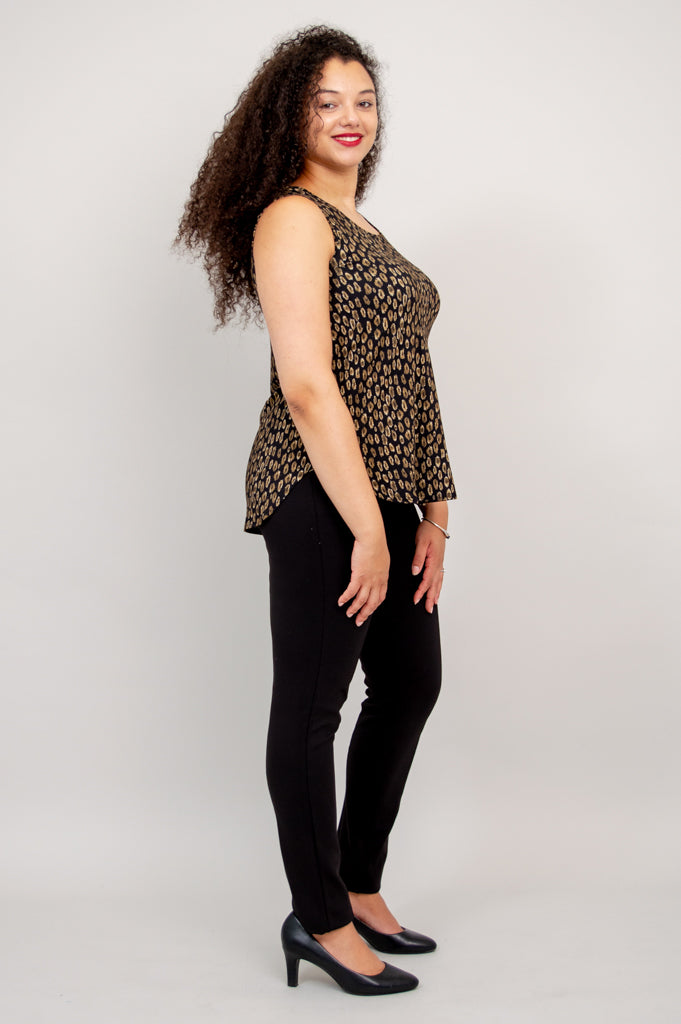 Jazz Tank Top - Jungle Print Bamboo Fabric - Women's Casual Wear for Summer & Music Festivals