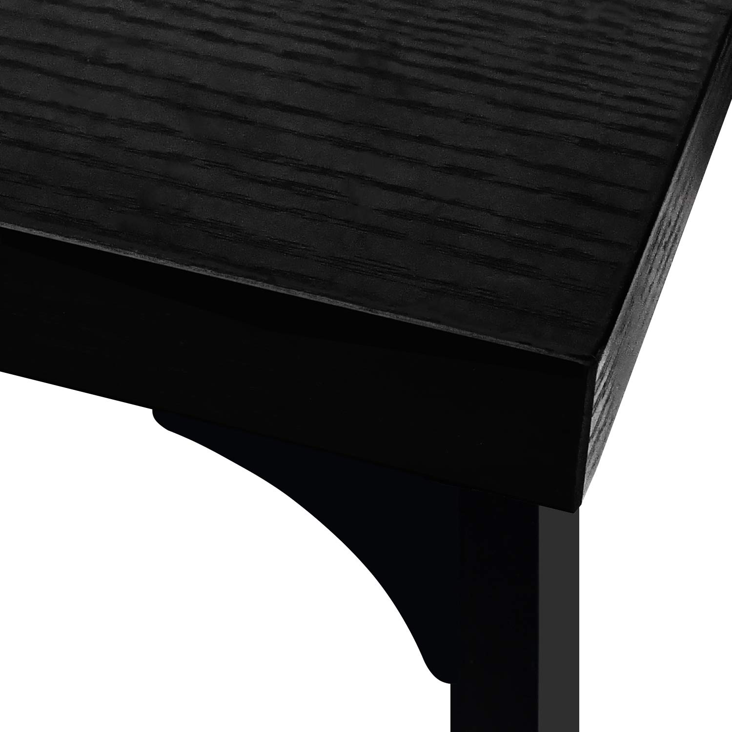 Simple Deluxe 47 Inch Home Office Computer Desk - Sturdy Black Study Desk for Work, Gaming & Writing | Perfect for Small Spaces, Dorm Rooms & Home Offices
