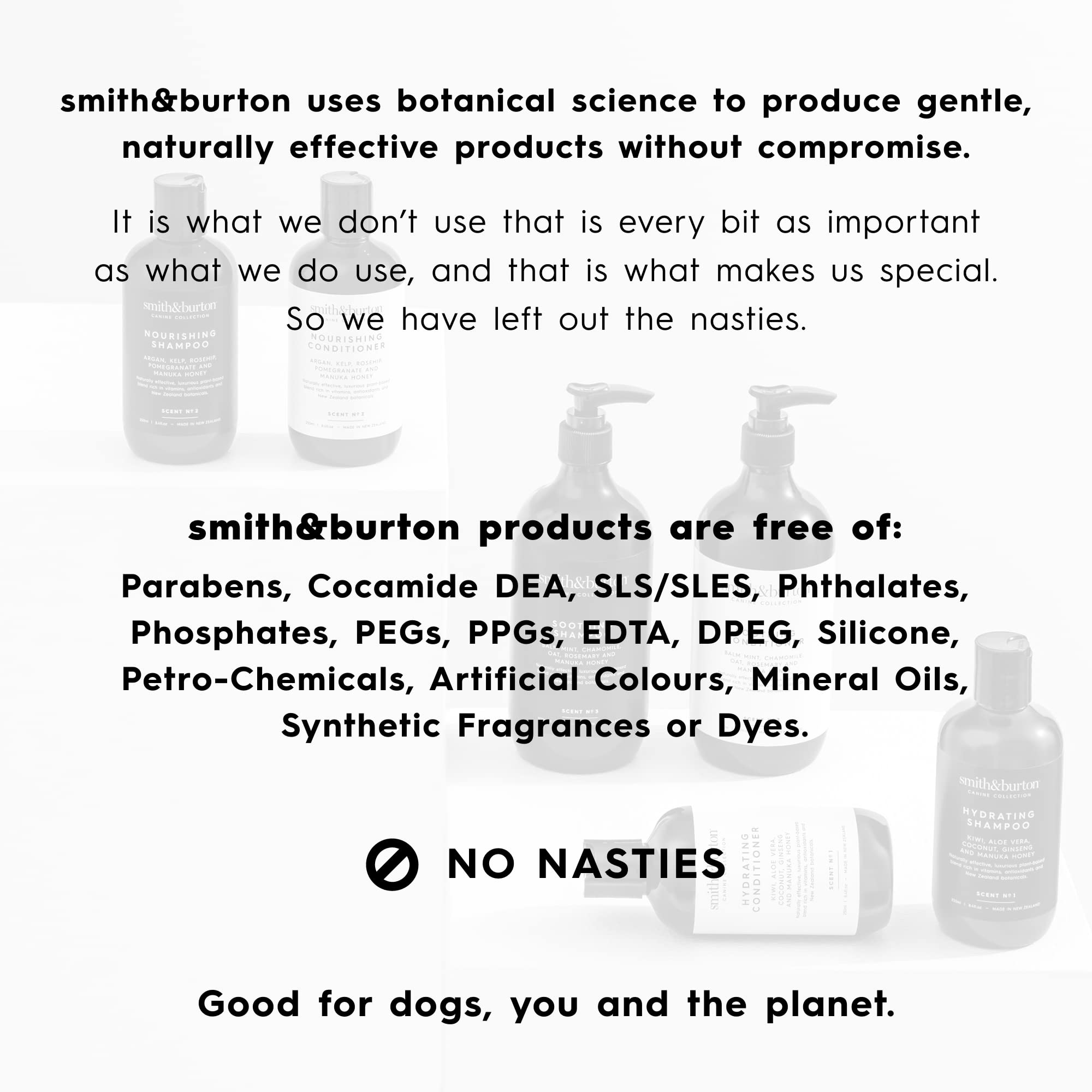 Smith & Burton Hydrating Conditioner for Dogs & Cats - Natural Kiwi, Aloe Vera, Coconut, Ginseng & Manuka Honey Formula | 16.9 Oz | No Harsh Chemicals | Deep Moisturizing Pet Hair Care | Perfect for Dry, Itchy Skin & Post-Bath Conditioning