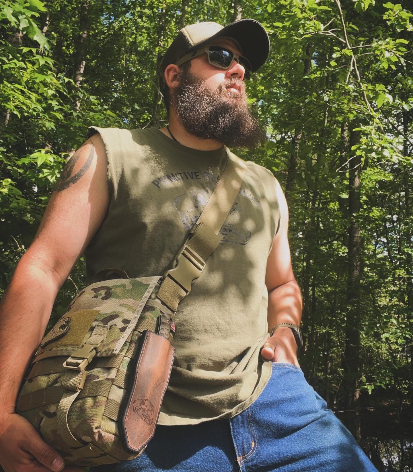 Tactical MOLLE-Compatible Leather Sheath for Knives & Tools | Durable & Secure | Perfect for Outdoor, Hunting, and EDC Gear Organization
