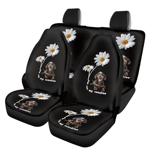 Dachshund Dog Daisy Floral