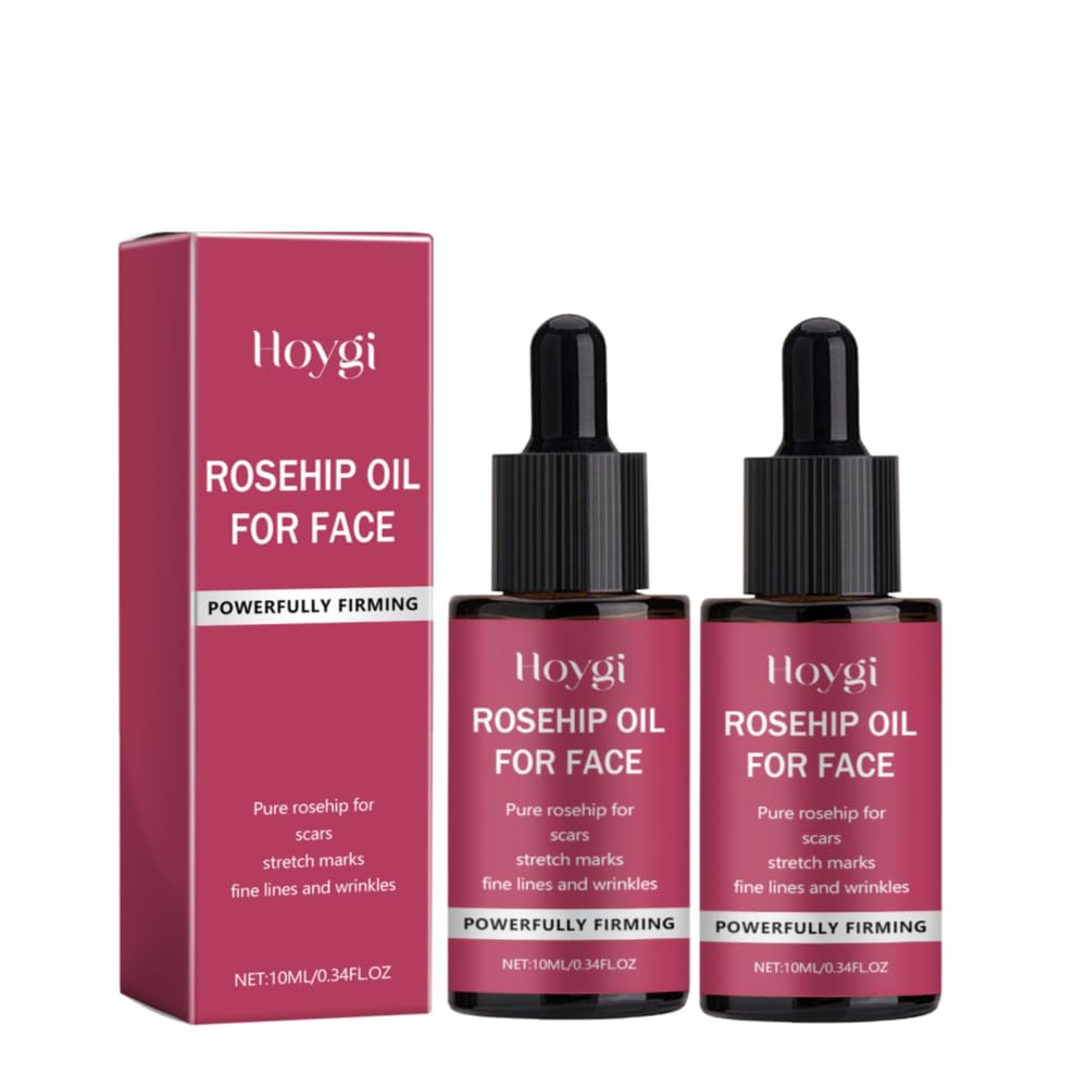 Pure Rosehip Essential Oil for Face, Hair & Body - 100% Natural Skin Nourishing Oil with Deep Moisturizing Benefits | Perfect for Dry Skin Care, Anti-Aging Routine & Nighttime Hydration