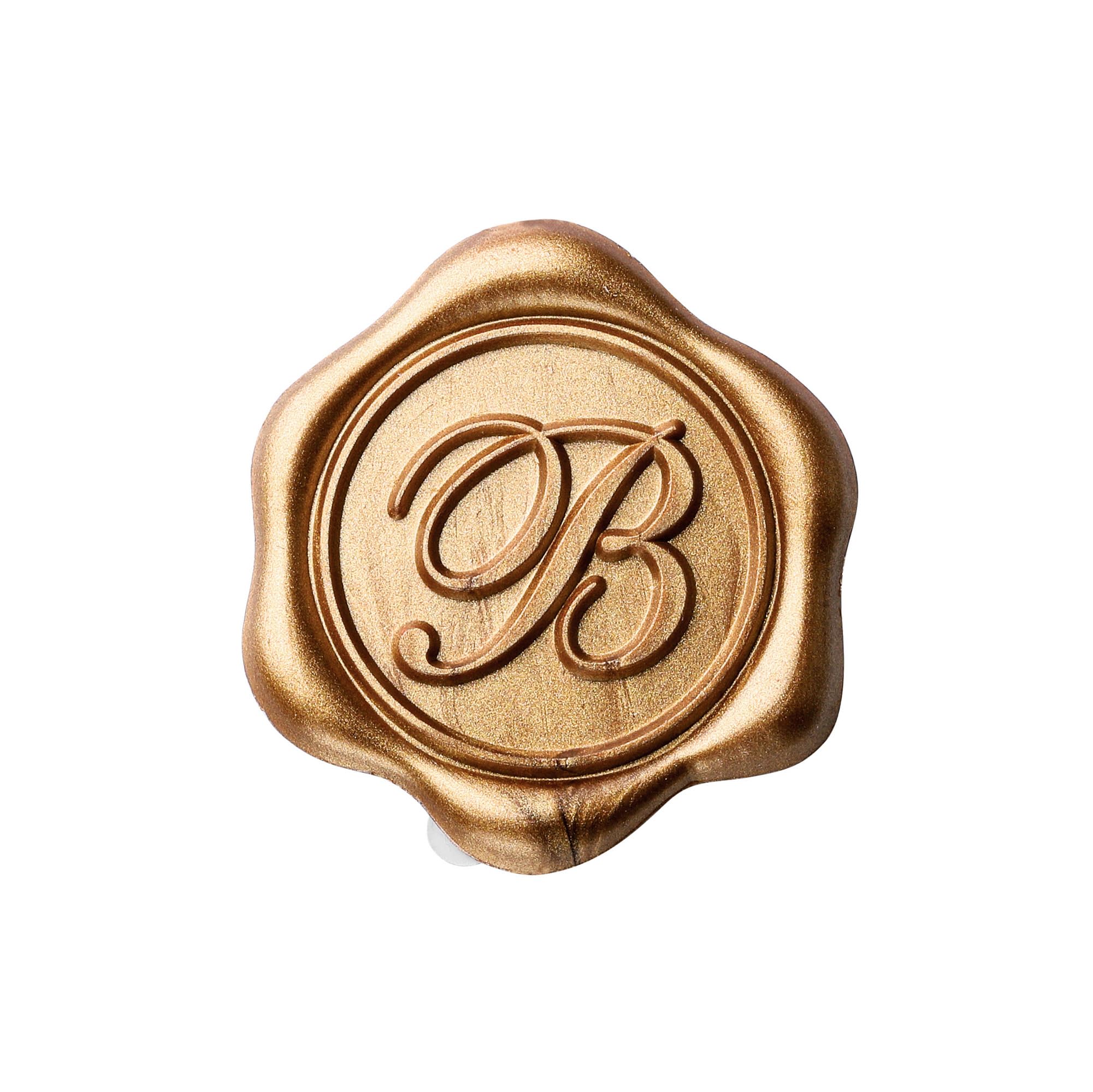 Yoption Initial Alphabet B Adhesive Wax Seal Stickers - 100 Pack Gold Letter Wax Seals for Envelopes, Wedding Invitations, Party Favors & Christmas Cards - Self-Adhesive Decorative Stickers for DIY Crafts & Stationery