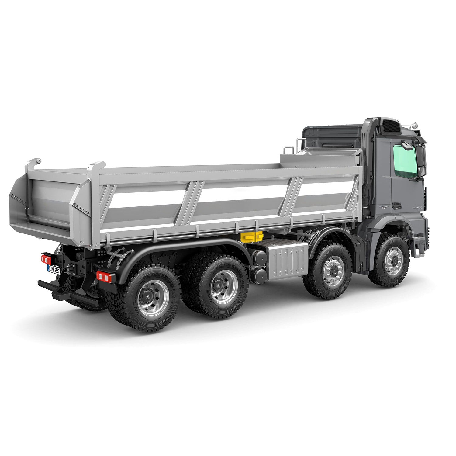 1/14 Scale Kabolite K3367 8x8 Metal Hydraulic RC Tipper Truck - Remote Control Dump Truck with Sound & Light, 2-Speed Transmission, Battery Powered, ST8 Radio, Axle Lock - Perfect for Construction Play, Off-Road Adventure and RC Hobbyists