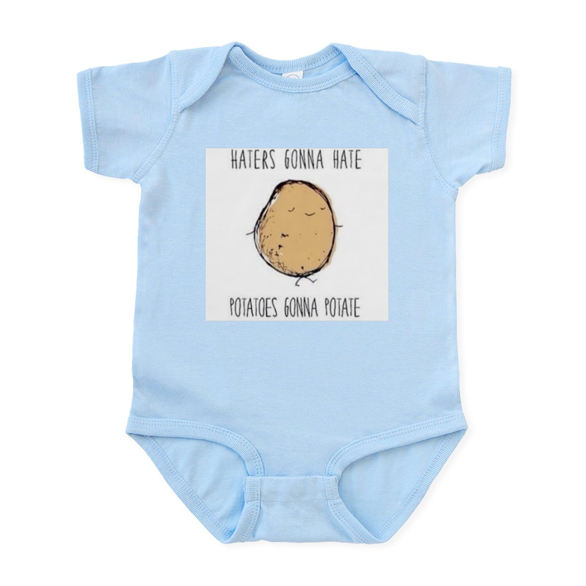 CafePress Haters Gonna Hate Potatoes Gonna Potate Baby Bodysuit - Cute Infant Romper for Newborns & Toddlers - Perfect for Playtime, Family Photos & Everyday Outfits