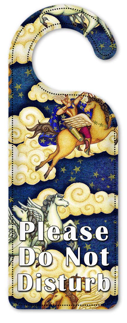 Pegasus Do Not Disturb Door Hanger Sign - Elegant Art Plate with Dan Morris Design - Perfect for Hotels, Bedrooms & Privacy