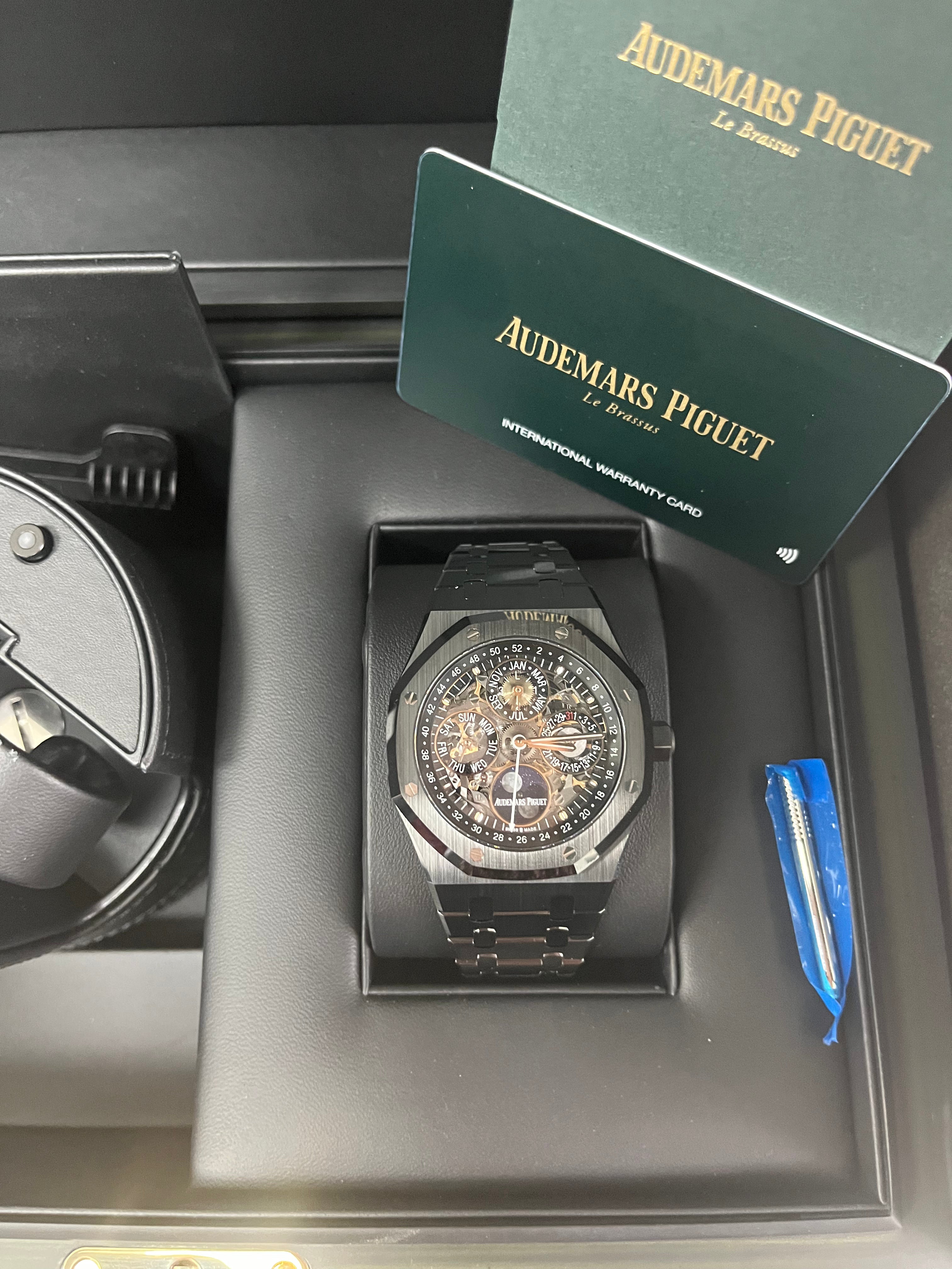 Audemars Piguet Royal Oak Perpetual Calendar Openworked Skeleton Watch Ref# 26585CE.OO.1225CE.01 - Luxury Swiss Automatic Men's Timepiece for Business, Gala & Collector's Showcase