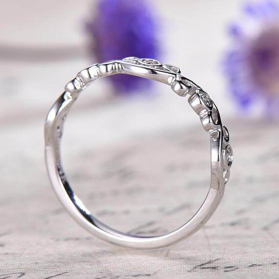 0.25 Carat Antique Style Moissanite Diamond Wedding Ring - 18k Gold Plated Engagement Band for Women, Bridal Jewelry Gift for Anniversary & Proposal