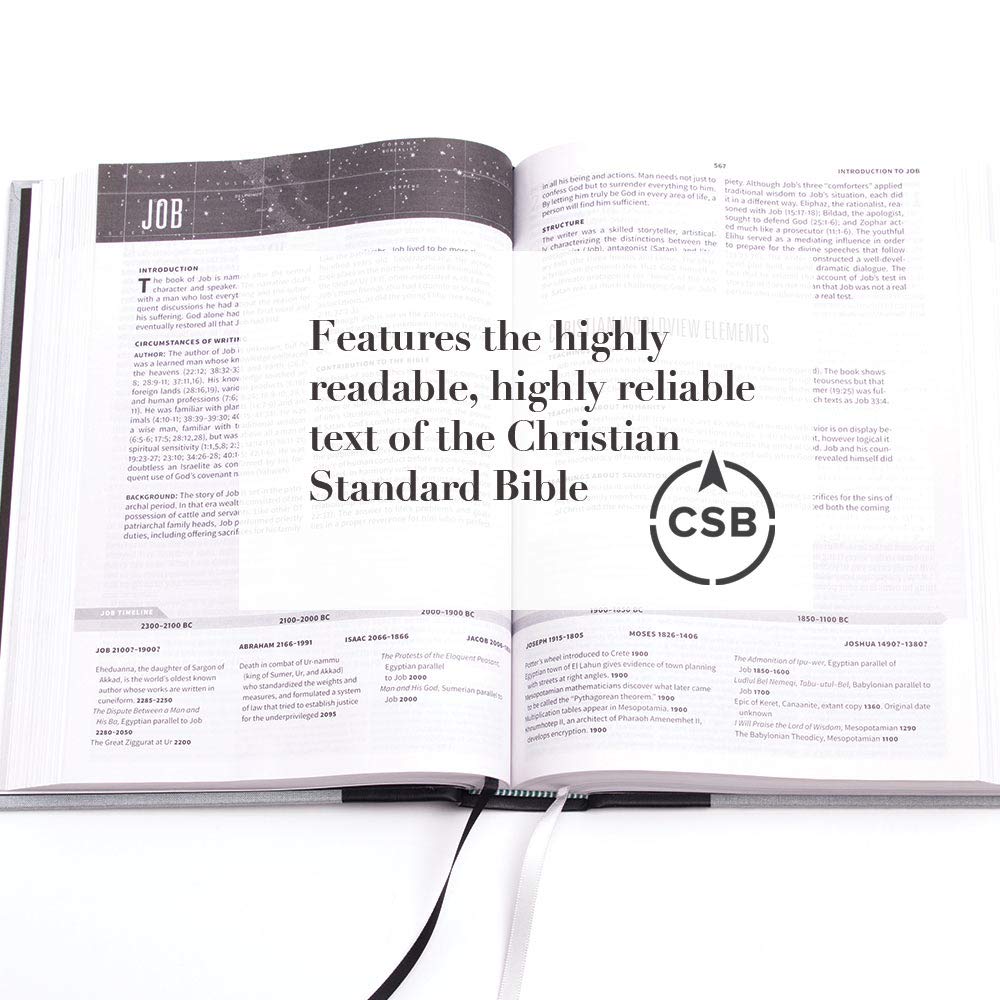 CSB Worldview Study Bible - Brown Genuine Leather Cover, ESV Translation | Perfect for Bible Study, Church Services & Personal Devotion