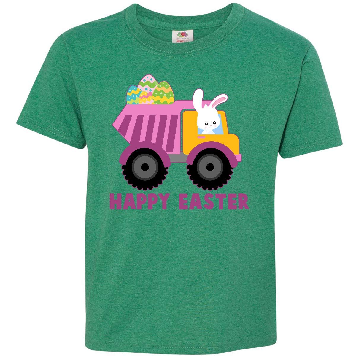 Inktastic Happy Easter Bunny Delivering Easter Eggs Youth T-Shirt - Cute Easter Outfit for Kids, Boys & Girls - Perfect for Easter Celebrations, Egg Hunts & Spring Family Photos