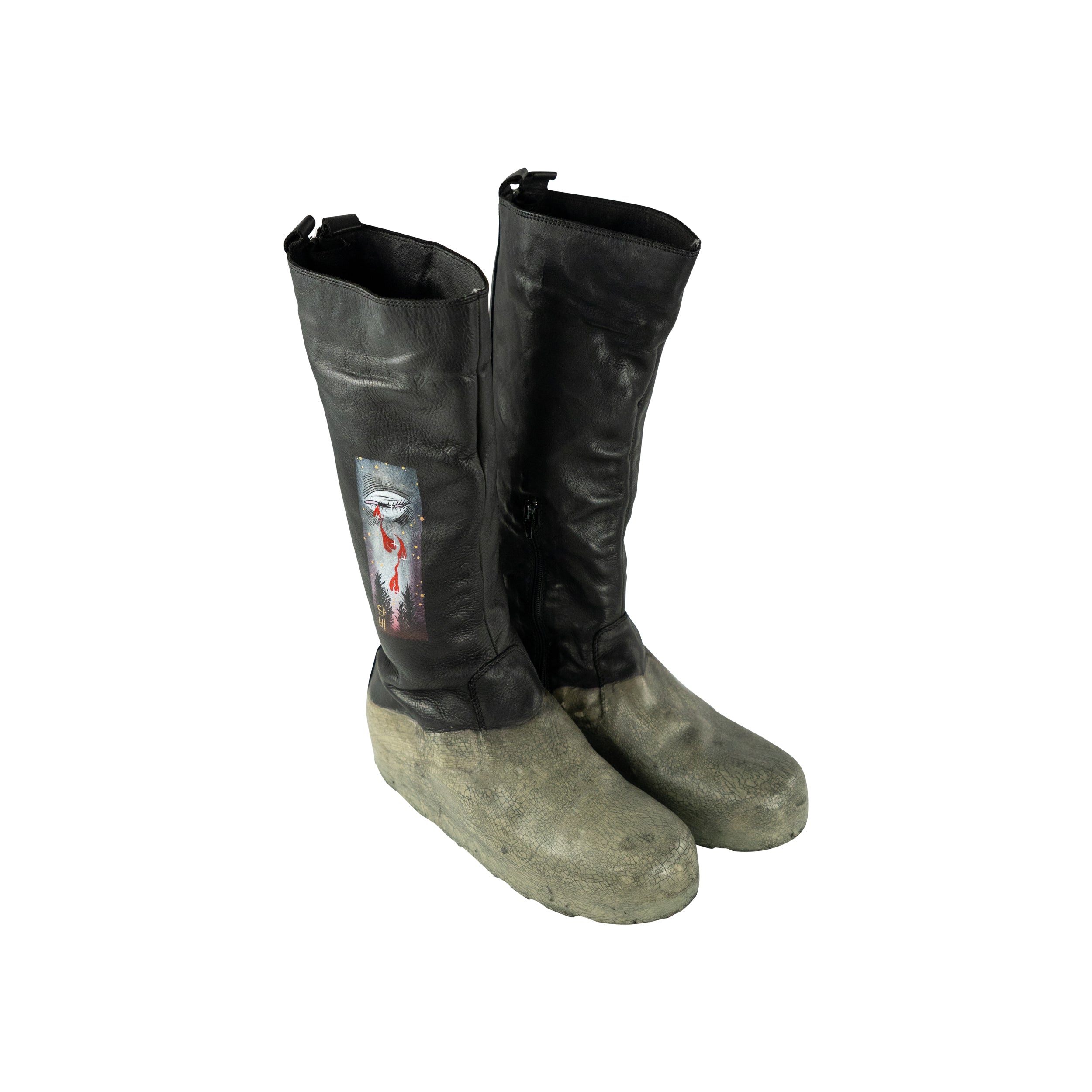 Vintage Repurposed OXS Boots - Eco-Friendly Upcycled Leather Footwear for Men & Women | Perfect for Outdoor Adventures, Music Festivals, and Sustainable Fashion