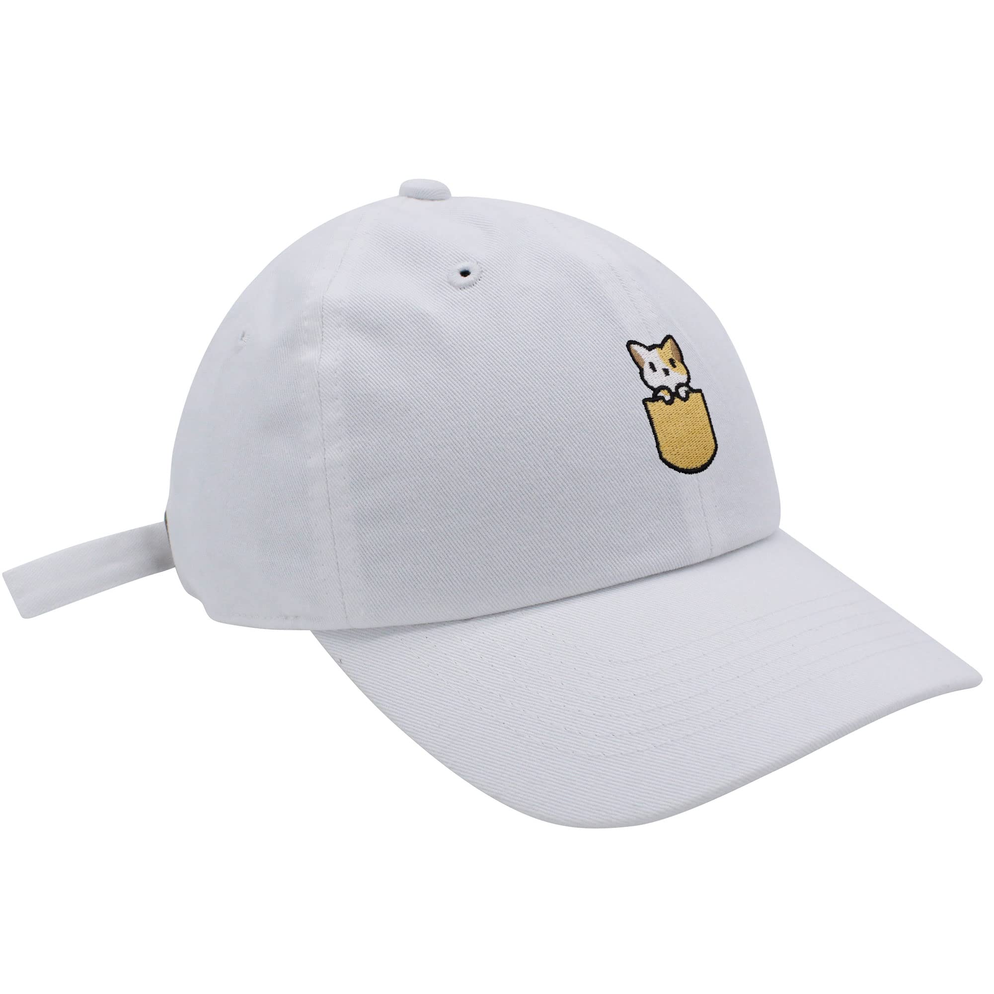 JPAK Embroidered Cat Dad Baseball Cap - Adjustable Pocket Hat for Men & Women - Perfect for Outdoor Activities, Casual Wear & Gifts