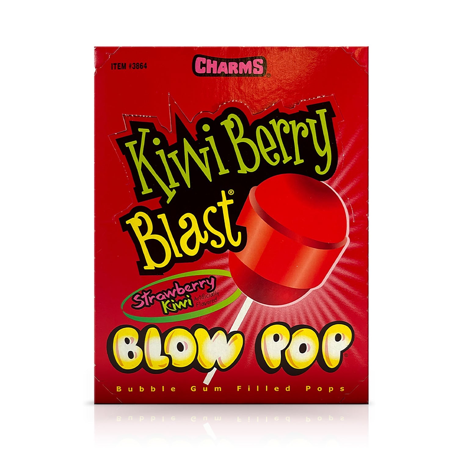 Charms Blow Pop Kiwi Berry Blast Lollipops - 48 Count Bulk Box | Perfect for Halloween Candy, Party Favors & Office Treats