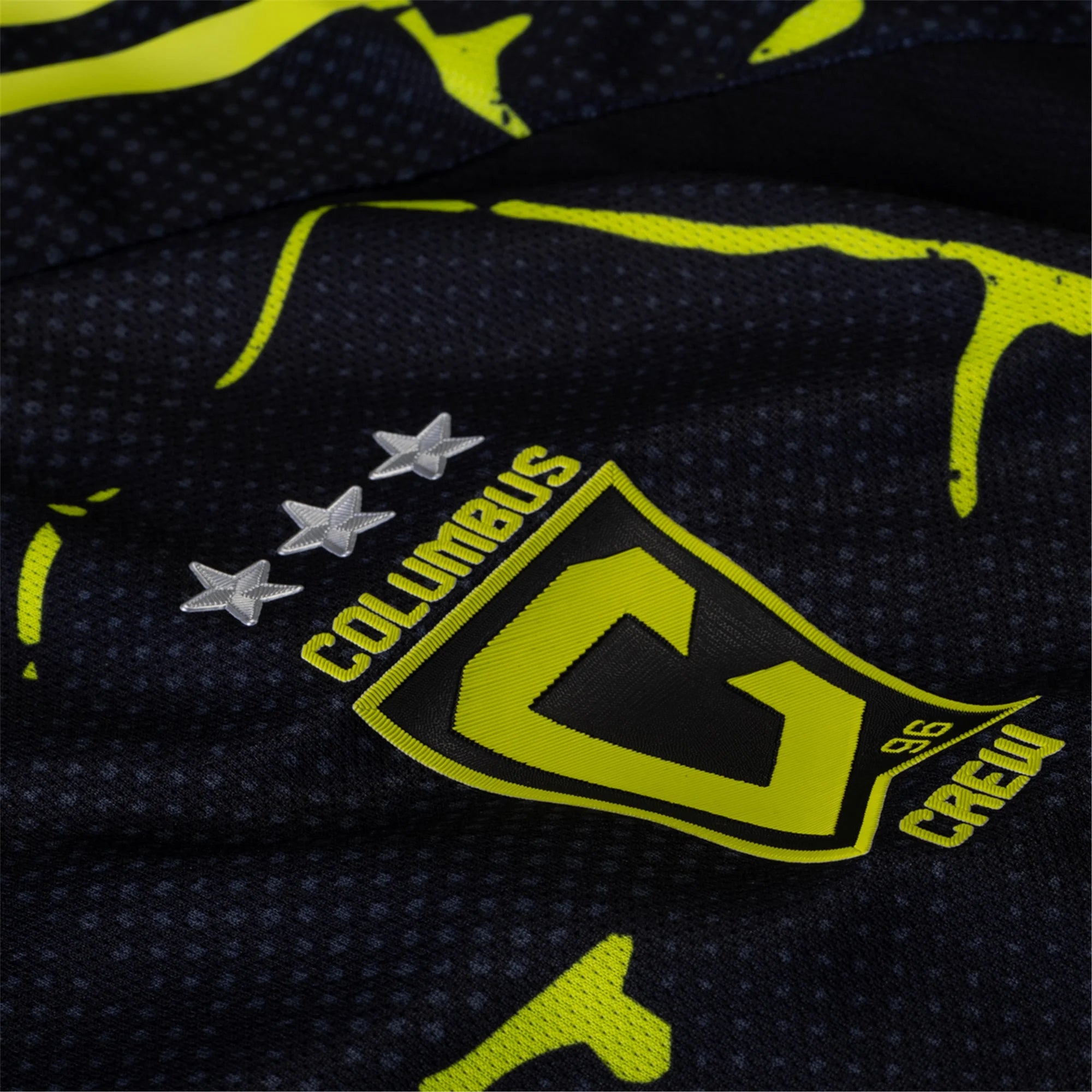 Adidas Andrés Herrera Columbus Crew Authentic Away Jersey with MLS Patches 25/26 - Black & Yellow Soccer Shirt for Fans & Match Day Wear