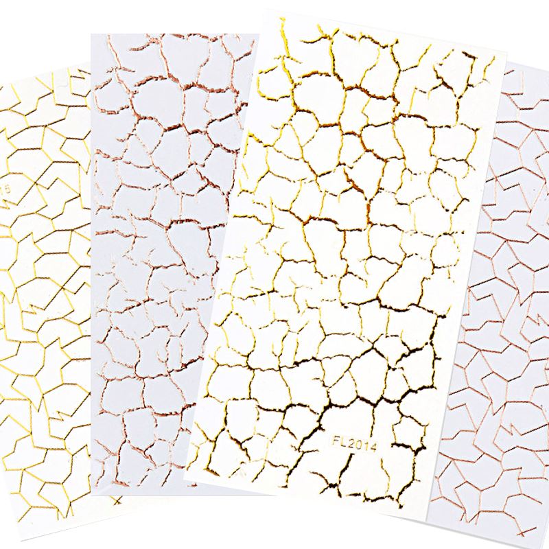 Nail Art Stickers - Irregular Lines Gold & Rose Gold Designs for DIY Manicures | Perfect for Parties, Weddings & Special Occasions