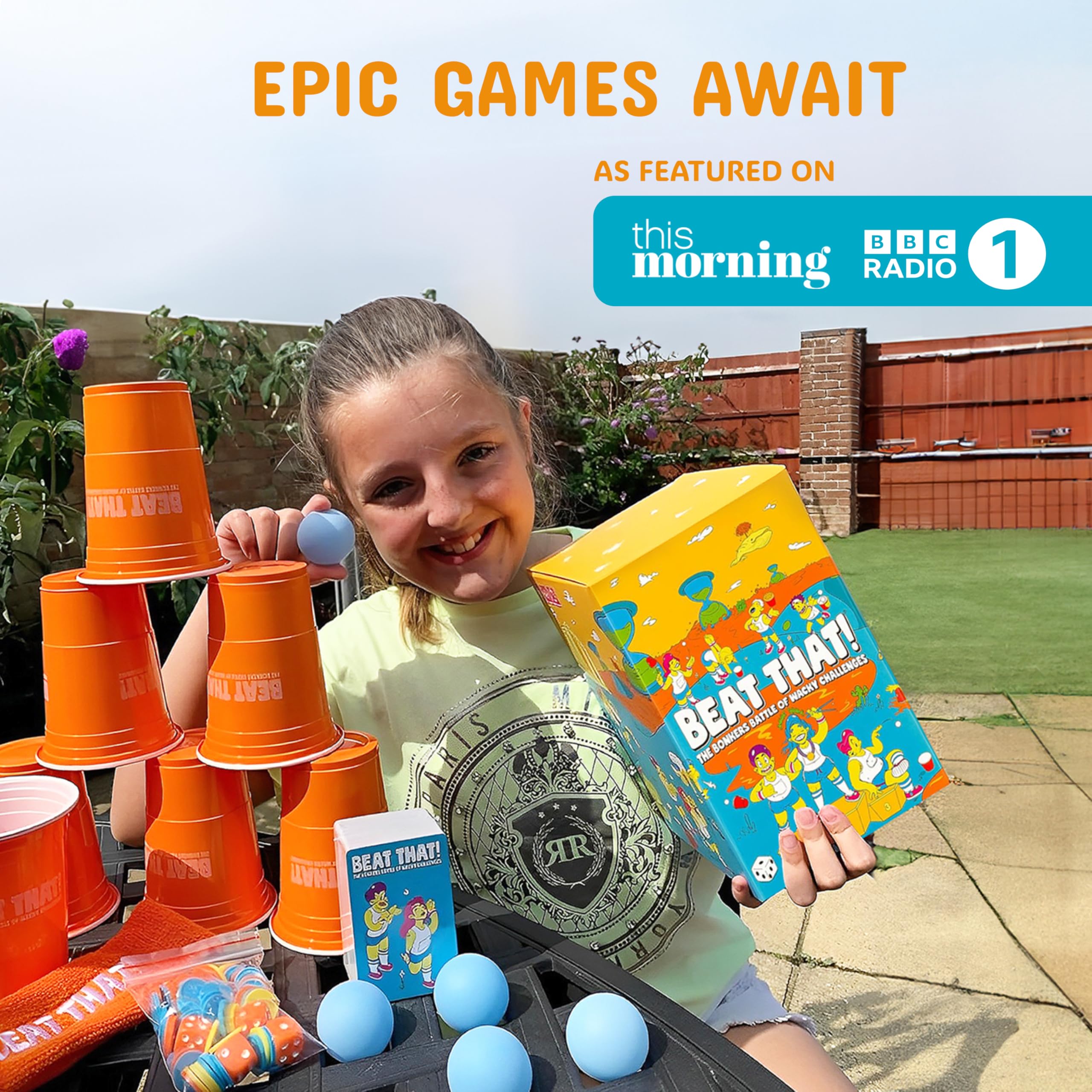 Beat That! The Bonkers Battle of Wacky Challenges - Fun Family Card Game for Kids & Adults - Creative Party Board Game for Memorable Moments - Perfect for Game Nights, Birthday Parties & Family Gatherings