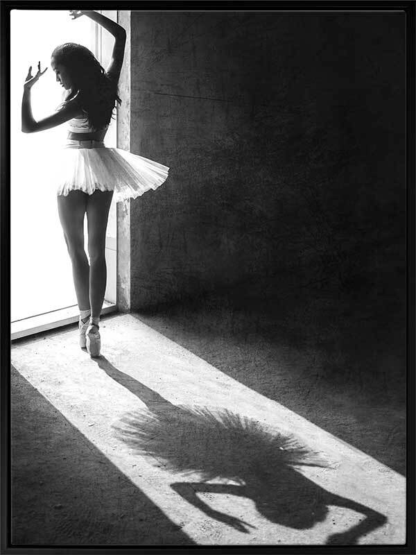 Backyard Ballet Canvas Art Print - Elegant Ballet Dancer Wall Decor for Living Room, Bedroom & Office - Perfect Gift for Dance Lovers