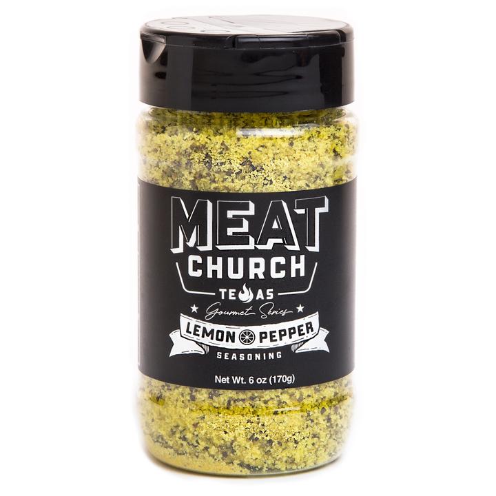 Meat Church Gourmet Lemon Pepper Seasoning - Premium BBQ Rub for Chicken, Fish & Seafood - Perfect for Grilling, Smoking & Outdoor Cooking