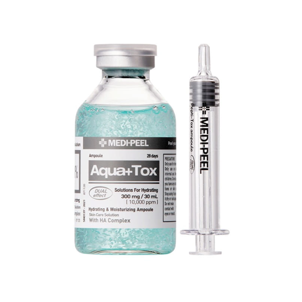 Medi Peel Aqua Plus Tox Ampoule - Hydrating Anti-Aging Facial Serum for Glowing Skin | Perfect for Daily Skincare Routine & Nighttime Treatment