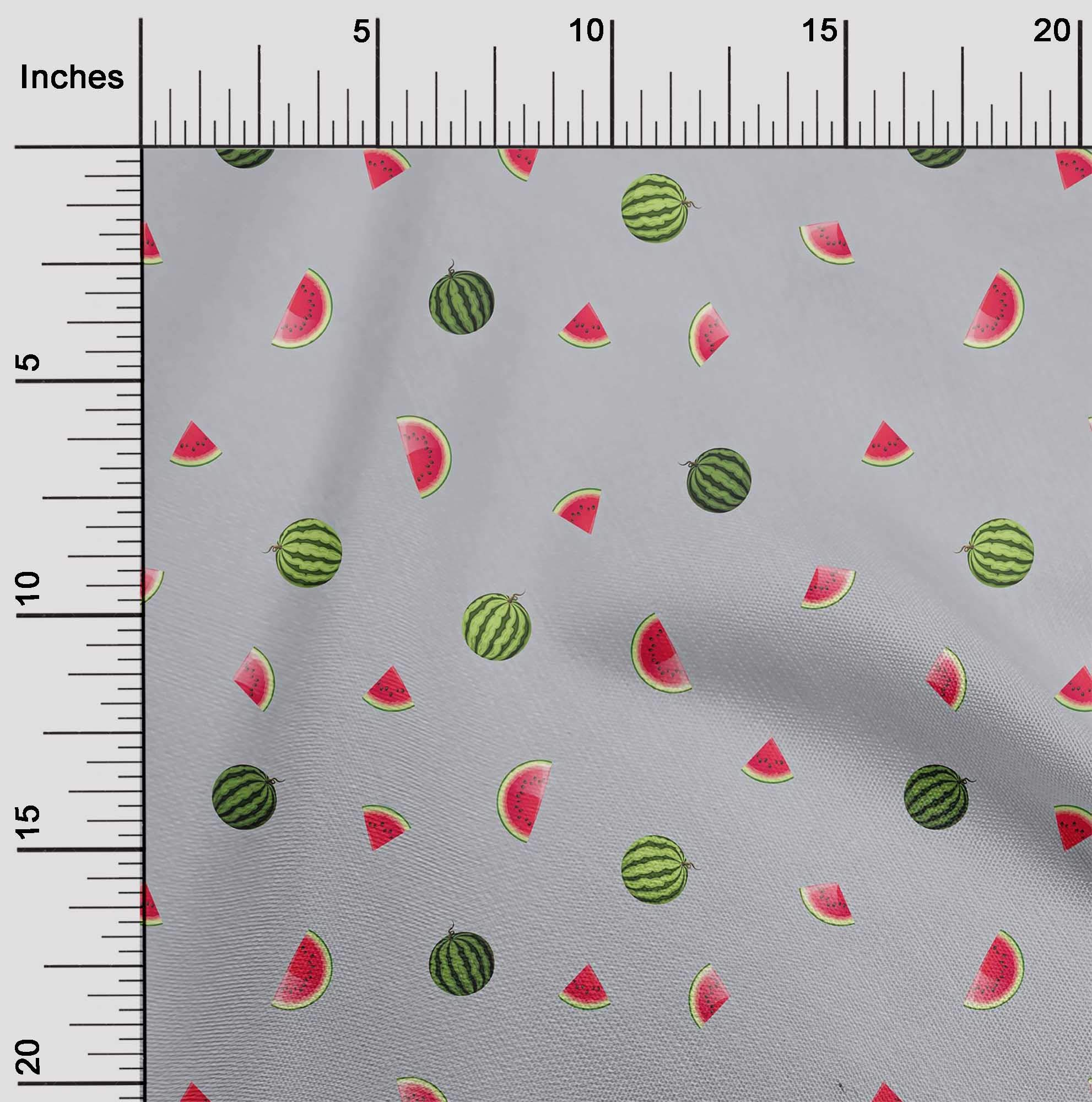 oneOone Viscose Jersey Fabric - Watermelon Fruit Print Decor Fabric - 60 Inch Wide - Soft & Breathable Material for DIY Clothing, Dresses, Home Decor & Craft Projects