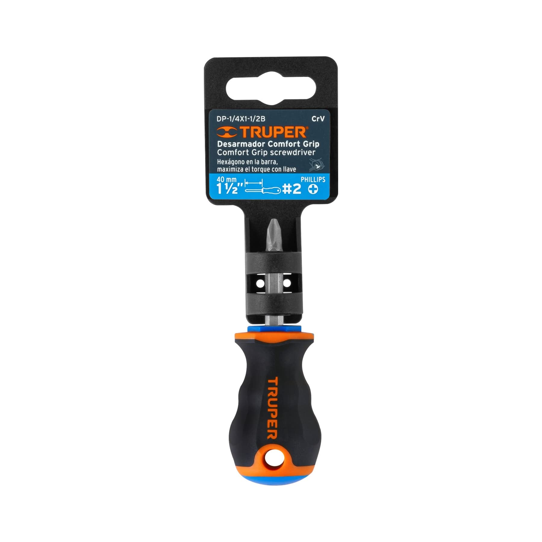 Phillips #2 Screwdriver with Comfort Grip Handle - 1.5 Inch Tip for Home Repair, Electronics & DIY Projects