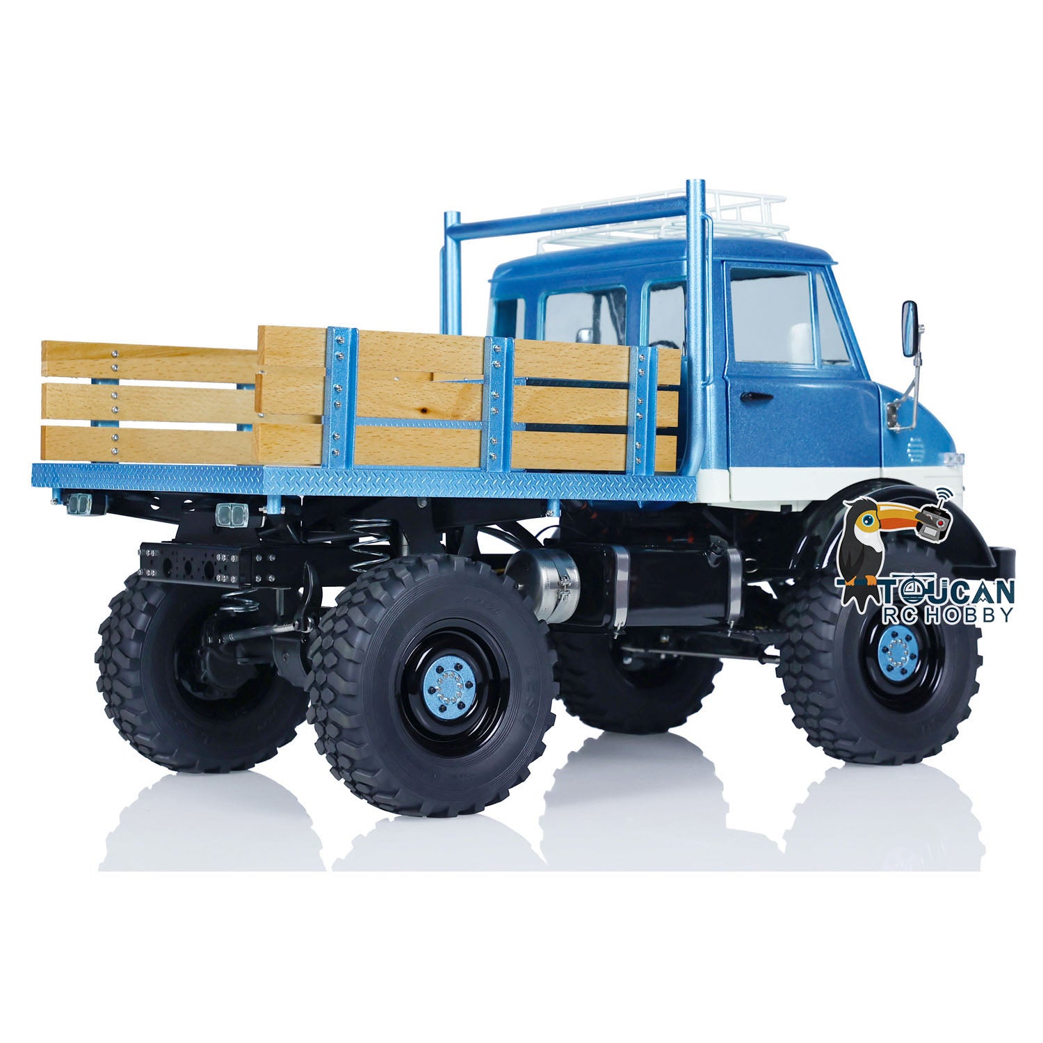 1/10 Scale 4X4 LESU Painted Assembled RC Off-Road Crawler Truck with Remote Control, Roof Rack & ESC Servo - Ideal for Rock Crawling, Trail Adventures and Off-Road Racing