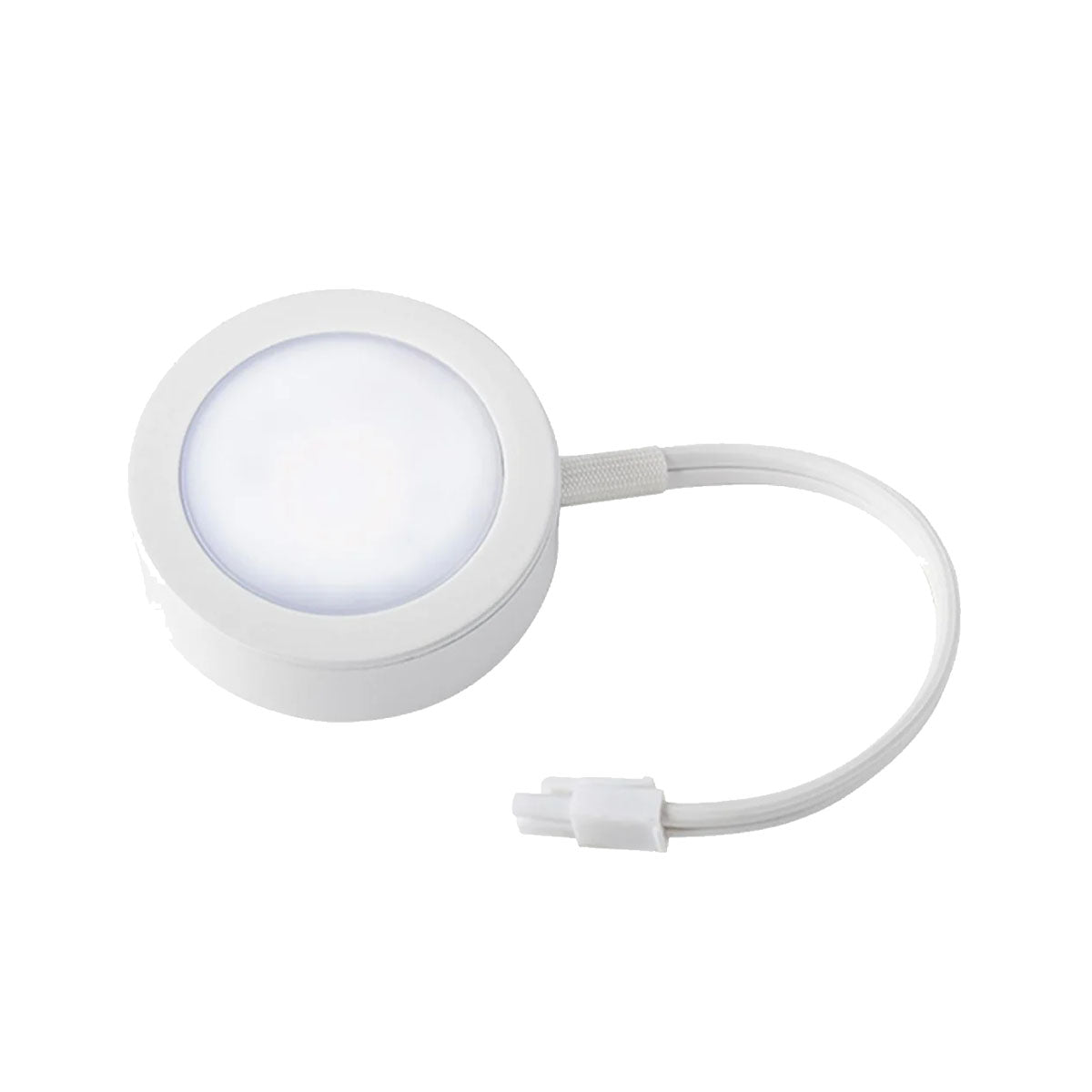 120V 3 Color Temperature Puck Light, 290 Lumens, Surface or Recessed Mount, AC Powered - Perfect for Kitchen, Cabinet, and Staircase Lighting