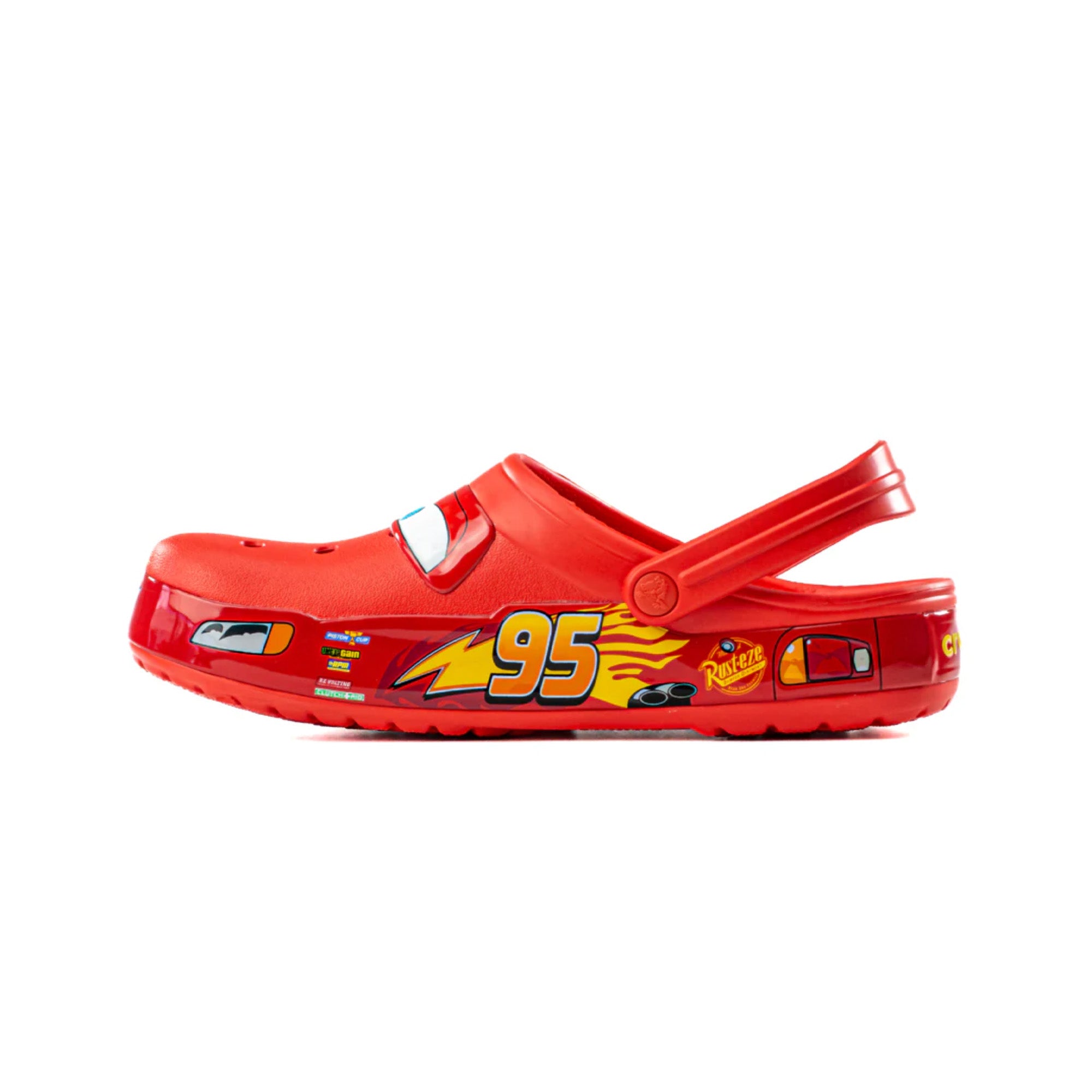 Crocs Classic Clog Lightning McQueen Disney Cars Inspired Slip-On Shoes for Men, Women & Kids - Comfortable Waterproof Casual Footwear for Indoor, Outdoor & Poolside Wear