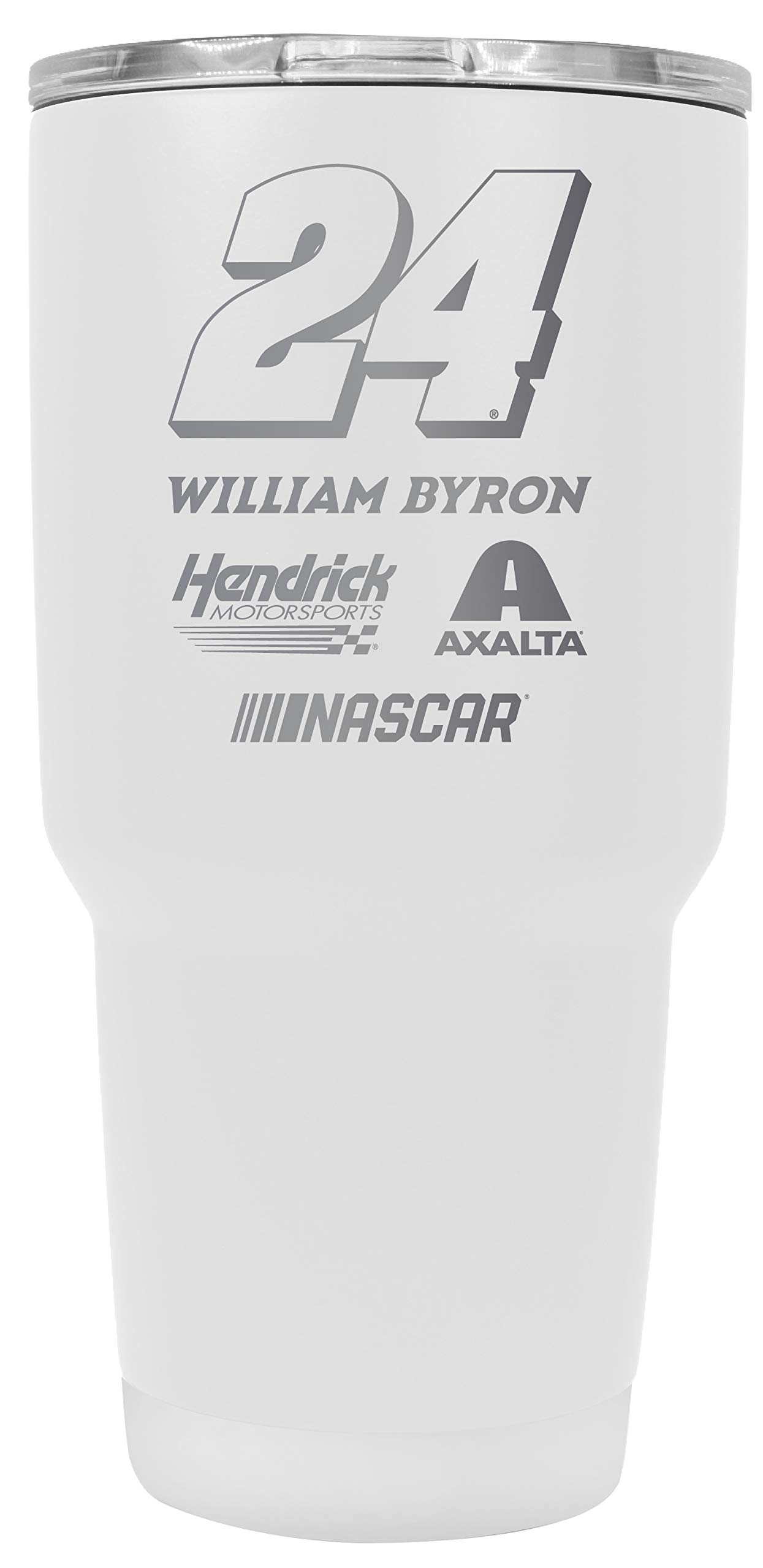 William Byron NASCAR #24 Etched 24 oz Stainless Steel Tumbler - Insulated Travel Mug for Hot & Cold Drinks - Perfect for Race Day, Office & Outdoor Activities