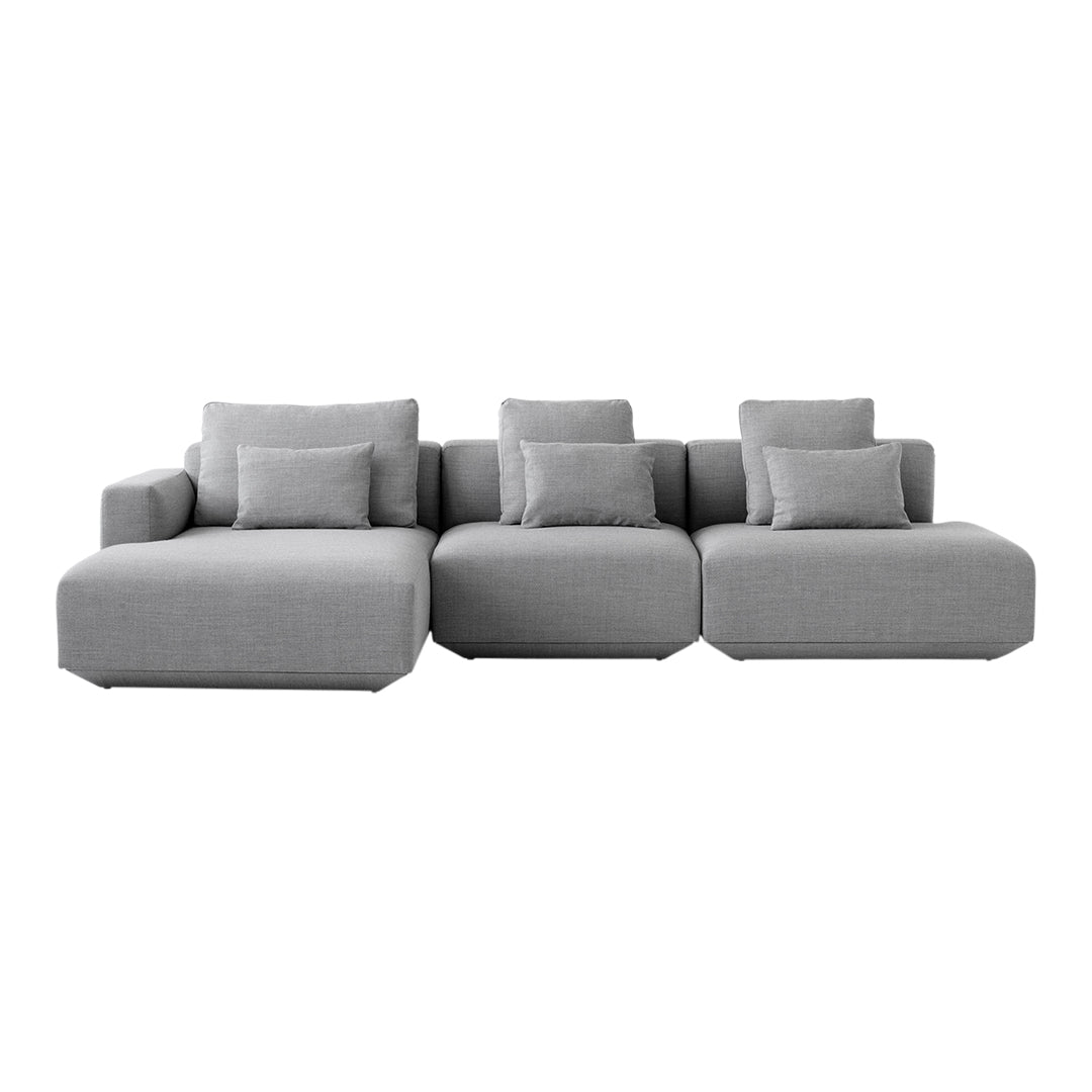 Develius Models I & J 3-Seater Sofa with Chaise and Open End - Modern Living Room Furniture for Relaxing & Entertaining