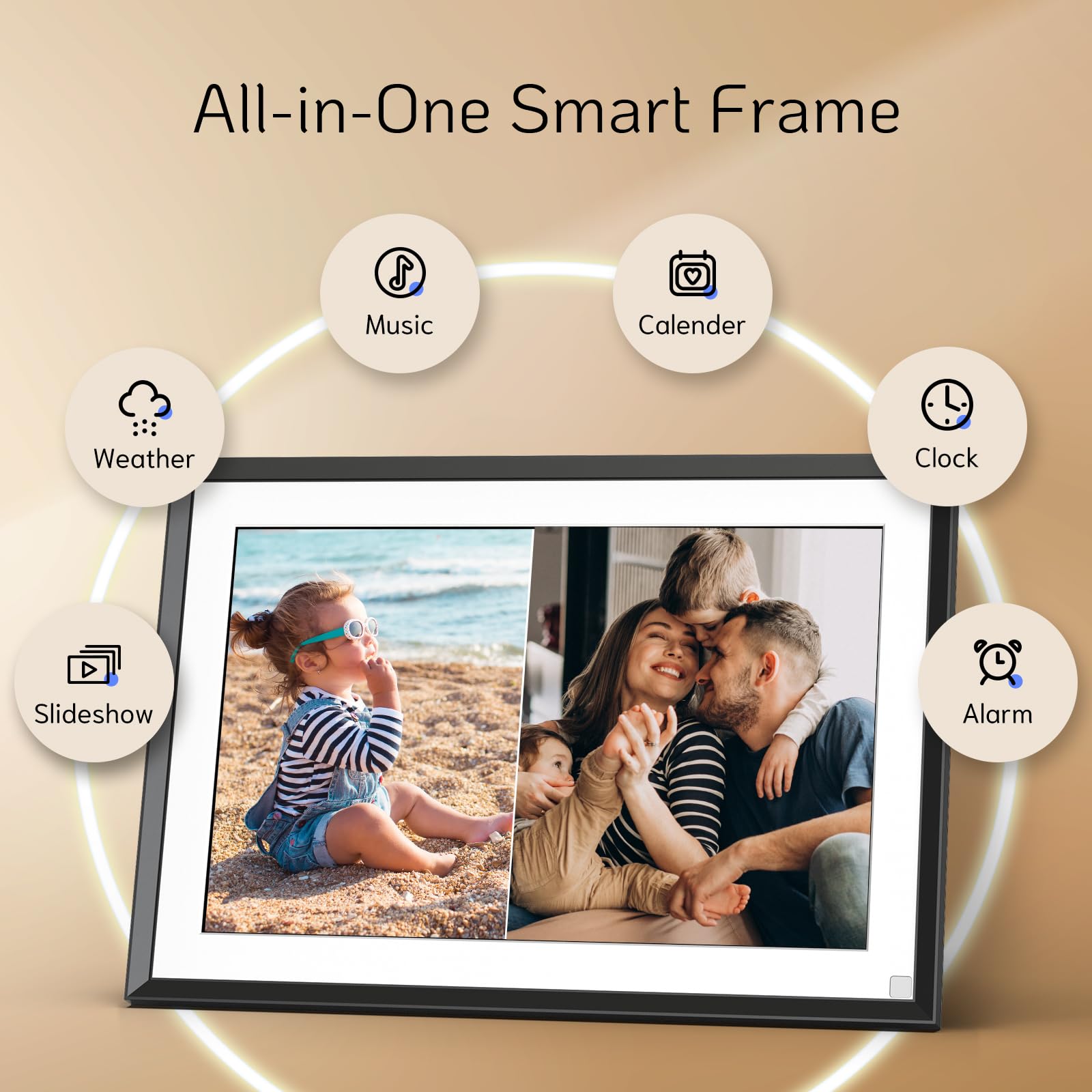 10.1 Inch WiFi Digital Photo Frame with 32GB Storage & IPS Touch Screen - NexFoto Smart Digital Picture Frame for Easy Photo & Video Sharing via App - Perfect Gift for Mom, Dad, Family - Wall Mountable for Home, Office & Bedroom Decor