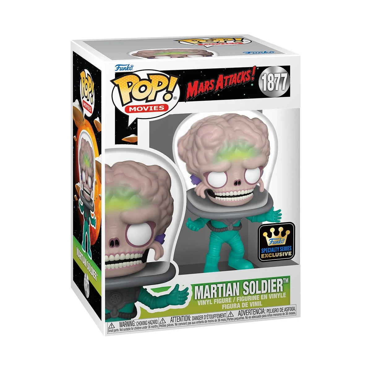 Mars Attacks: Martian Soldier Action Figure - Collectible Specialty Series for Sci-Fi Fans & Movie Enthusiasts | Perfect for Display, Gifts, and Pop Culture Collections