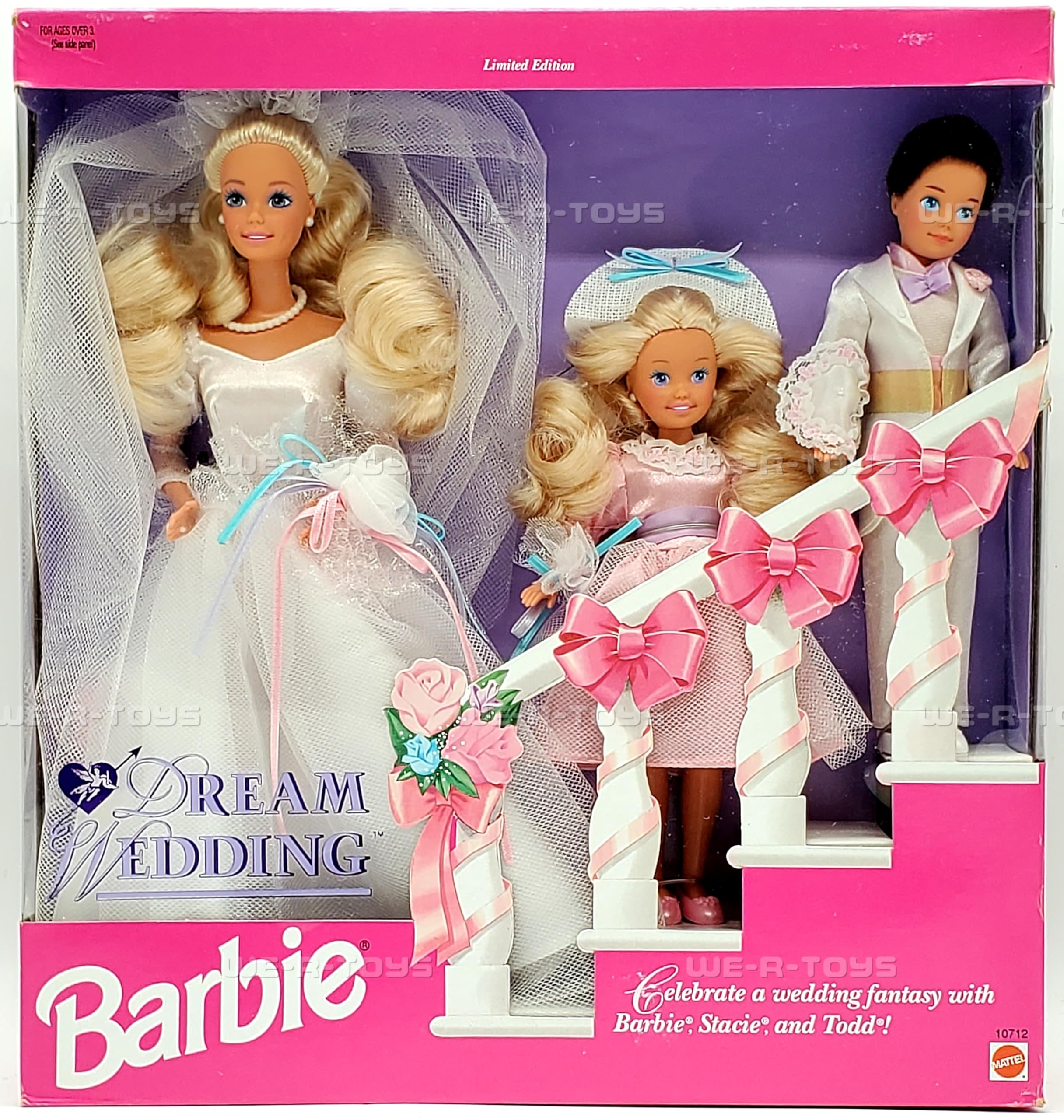 Vintage 1993 Barbie Dream Wedding Gift Set with Barbie, Stacie & Todd Dolls - Perfect for Collectors, Playtime & Wedding Theme Parties